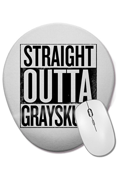 BASKI DÜNYASI Mouse Pad oval cu suport pentru încheietura mâinii, Straight Ou...