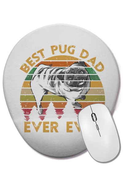 BASKI DÜNYASI Mouse Pad oval retro vintage cu suport pentru încheietura mâini...