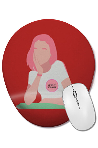 BASKI DÜNYASI Amc Stock TO THE MOON Queens Mouse Pad oval cu suport pentru încheietura mâinii