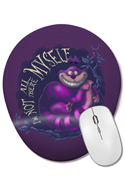 BASKI DÜNYASI Mouse Pad oval The Cheshire Cat Alices Adventures in Wonderland...