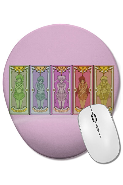 BASKI DÜNYASI Sailor Moon 08 Mouse Pad oval cu suport pentru încheietura mâinii