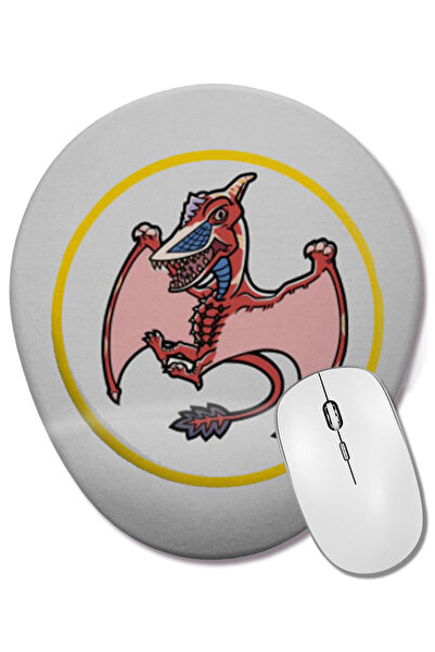 BASKI DÜNYASI Mouse Pad oval Godzilla Singular Point cu suport pentru încheietura mâinii