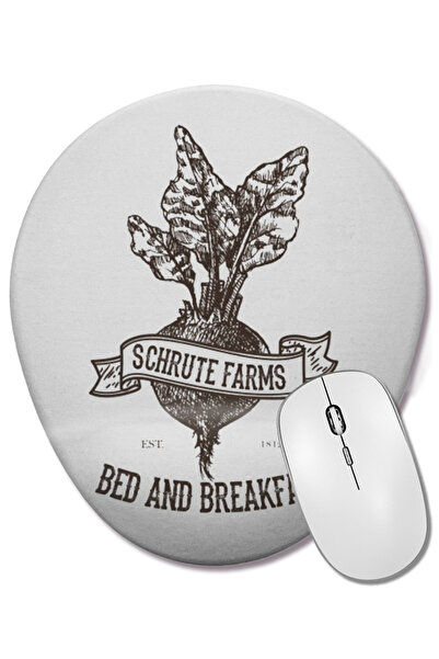 BASKI DÜNYASI The Office Schrute Farms Bed & Breakfast 01 Mouse Pad oval cu suport pentru încheietura mâinii