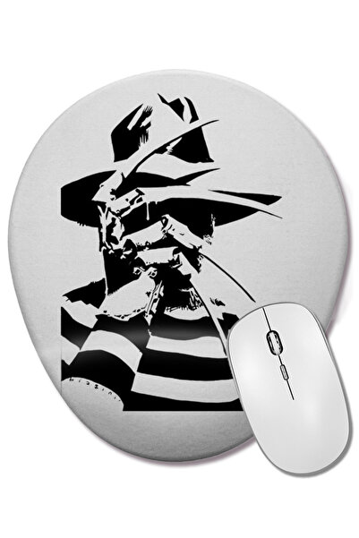 BASKI DÜNYASI Mouse Pad oval cu suport pentru încheietura mâinii Estampa Fred...