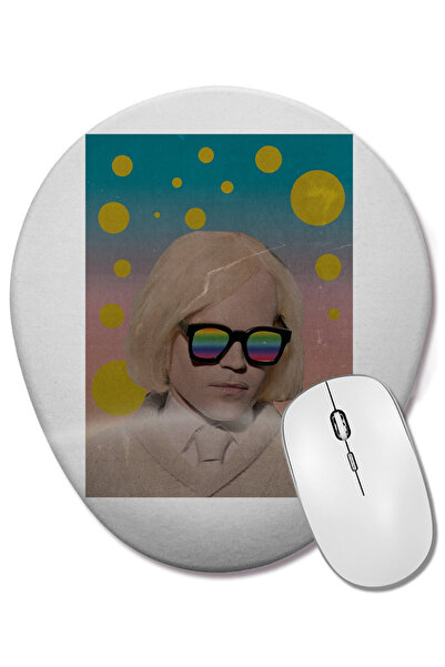 BASKI DÜNYASI Cool Man Mouse Pad oval cu suport pentru încheietura mâinii