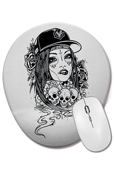 BASKI DÜNYASI Mexico Los Mortos Mouse Pad oval cu suport pentru încheietura m...