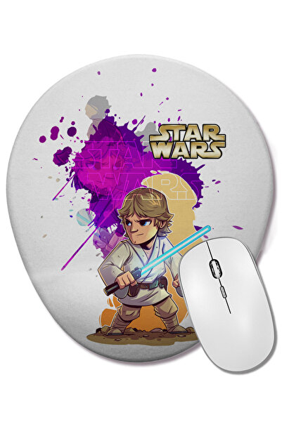 BASKI DÜNYASI Mouse Pad oval Star Wars Luke cu suport pentru încheietura mâinii