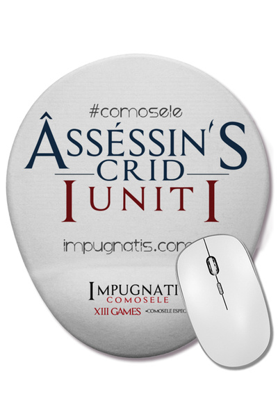 BASKI DÜNYASI Mouse Pad oval Comosele Assassin's Creed Unity cu suport pentru...