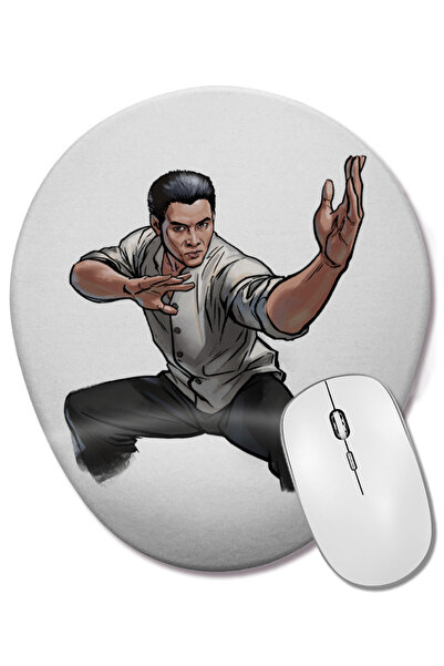 BASKI DÜNYASI Mouse Pad oval Jet Li cu suport pentru încheietura mâinii