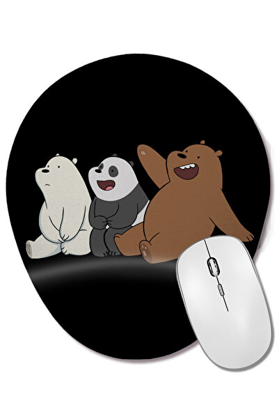 BASKI DÜNYASI Mouse Pad oval We Bare Bears 020 cu suport pentru încheietura m...
