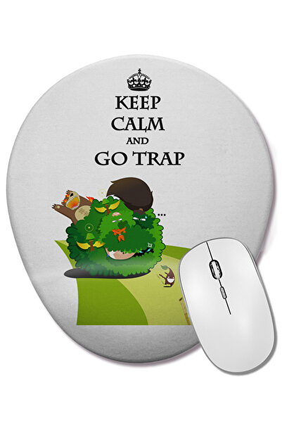 BASKI DÜNYASI A Melhor Trap Keep Calm Mouse Pad oval cu suport pentru încheie...