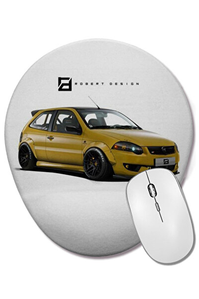 BASKI DÜNYASI Mouse Pad oval Fiat Palio Abarth Race Style 02 cu suport pentru încheietura mâinii