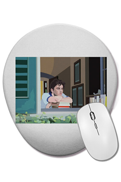 BASKI DÜNYASI Elio Call Me By Your Name Mouse Pad oval cu suport pentru încheietura mâinii