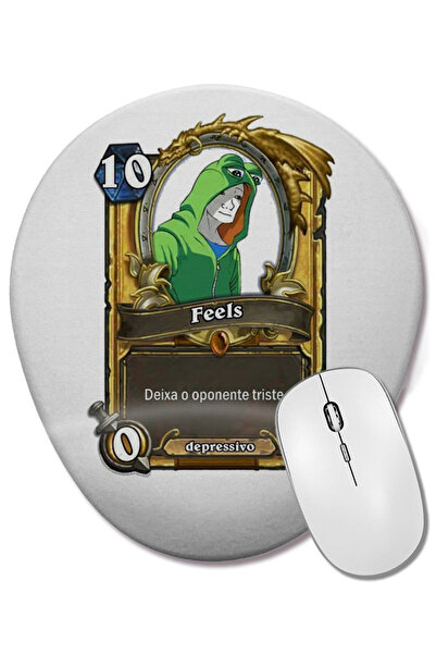 BASKI DÜNYASI Mouse Pad oval Feel Stone cu suport pentru încheietura mâinii