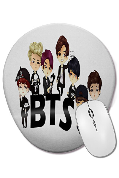 BASKI DÜNYASI Babylook Kpop Bangtan Boys Bts Team Integrantes Mouse Pad oval ...