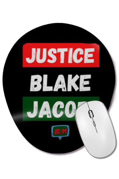 BASKI DÜNYASI Justice For Jacob Blake 2021 Mouse Pad oval cu suport pentru în...