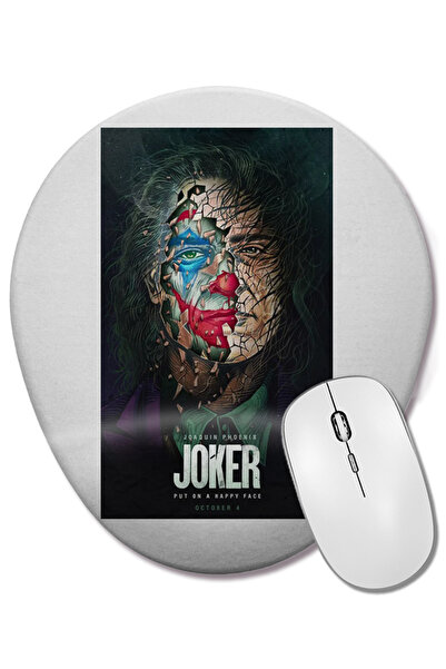 BASKI DÜNYASI Mouse Pad oval Joker 004 cu suport pentru încheietura mâinii