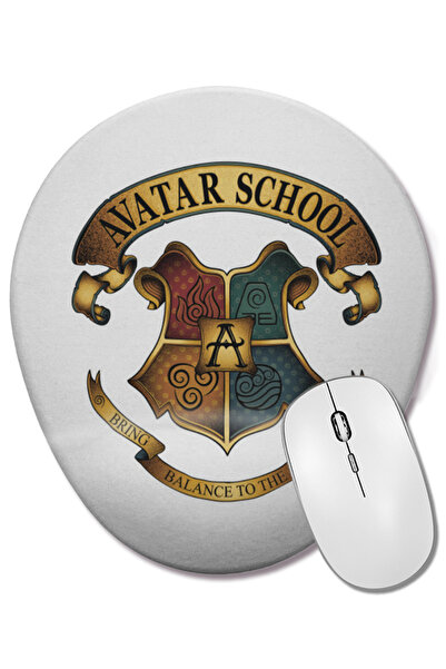 BASKI DÜNYASI Mouse Pad oval Avatar School cu suport pentru încheietura mâinii