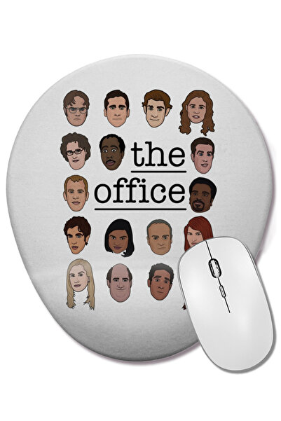BASKI DÜNYASI Офисният екип Bilek Destekli Oval Mouse Pad