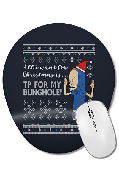 BASKI DÜNYASI Mouse Pad oval Beavis And Butthead Cornholio TP Bunghole Wish c...