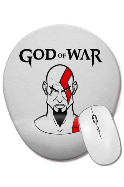 BASKI DÜNYASI God of War 02 Mouse Pad oval cu suport pentru încheietura mâinii