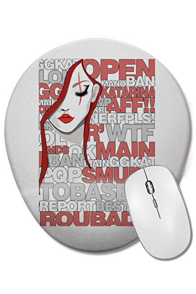 BASKI DÜNYASI Mouse Pad oval Katarina Pick Feels cu suport pentru încheietura...