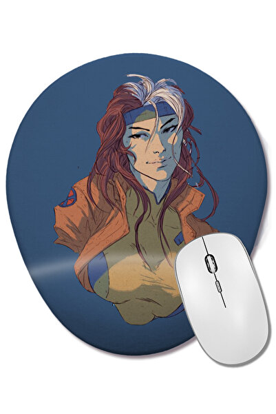 BASKI DÜNYASI Mouse Pad oval Rogue X Men cu suport pentru încheietura mâinii