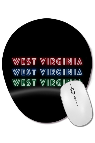 BASKI DÜNYASI Mouse Pad oval West Virginia cu suport pentru încheietura mâinii
