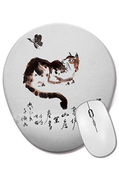 BASKI DÜNYASI Подложка за мишка с котешка пеперуда и подложка за китка