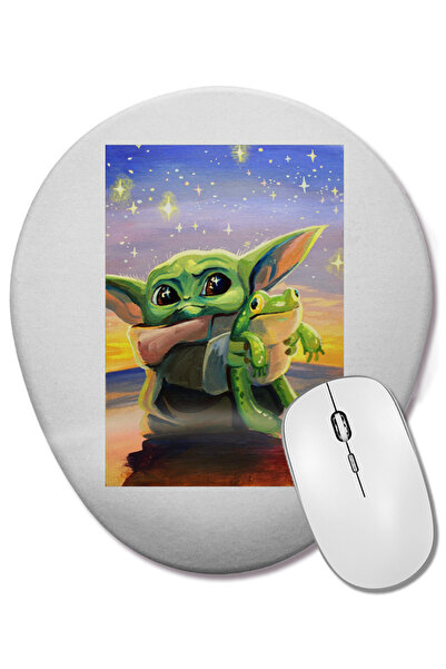 BASKI DÜNYASI Baby Yoda Star Wars Οβάλ ποντίκι με υποστήριξη καρπού