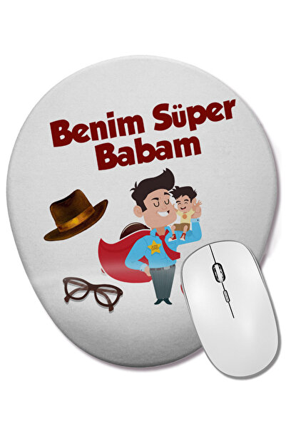 BASKI DÜNYASI Δώρο για την Ημέρα του Πατέρα 026 Οβάλ ποντίκι με υποστήριξη κα...