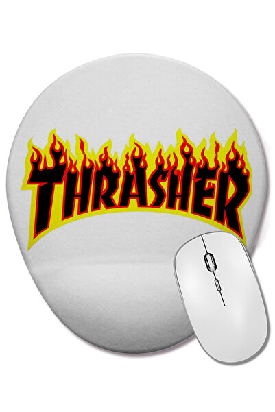 BASKI DÜNYASI Mouse Pad oval Thrasher cu suport pentru încheietura mâinii