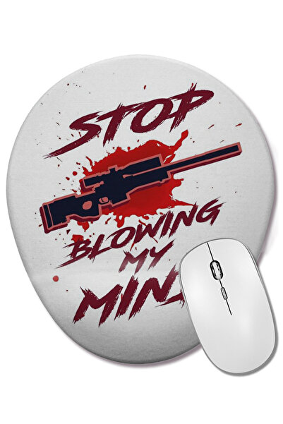 BASKI DÜNYASI Спри да ме шокираш Овална подложка за мишка с опора за ръце