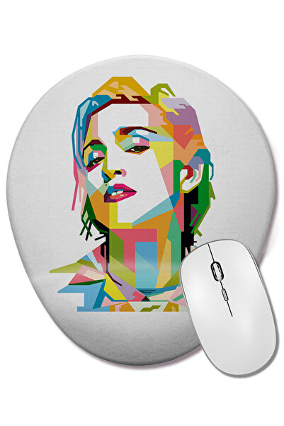 BASKI DÜNYASI Mouse Pad oval Madonna Circle cu suport pentru încheietura mâinii
