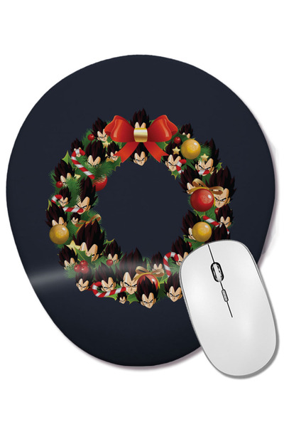 BASKI DÜNYASI Vegeta Dragon Ball Z Multiface Christmas Wreath Mouse Pad oval ...