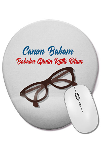 BASKI DÜNYASI Подарък за баща за Деня на бащата 022 Овална подложка за мишка ...