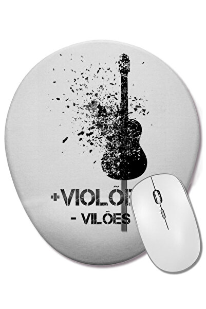 BASKI DÜNYASI Mouse Pad oval cu suport pentru încheietura mâinii Mais Violoes Menos Viloes