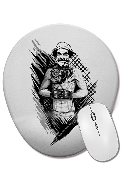 BASKI DÜNYASI Seu Madruga UFC Mouse Pad oval cu suport pentru încheietura mâinii