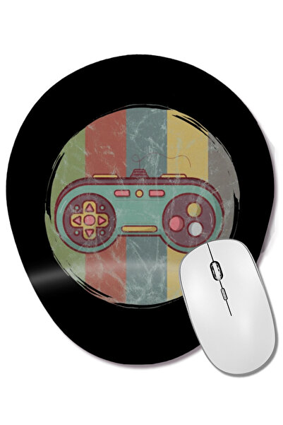 BASKI DÜNYASI Vintage retro gaming video gamer ovalna podloga za miša sa podr...