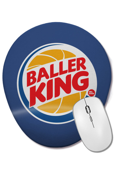 BASKI DÜNYASI Mouse Pad oval Baller King cu suport pentru încheietura mâinii