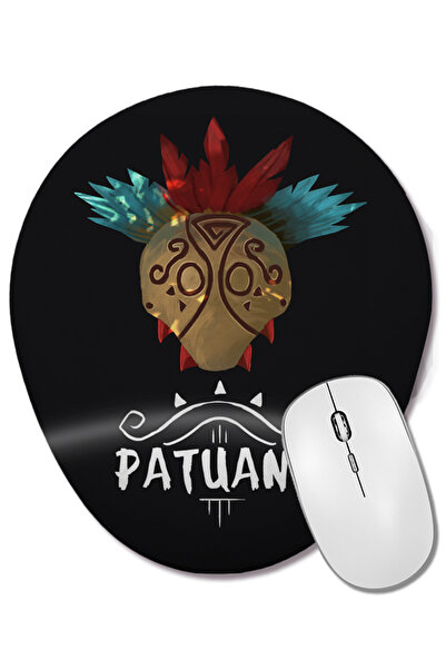 BASKI DÜNYASI Mascara Patuanu 1 Mouse Pad oval cu suport pentru încheietura m...