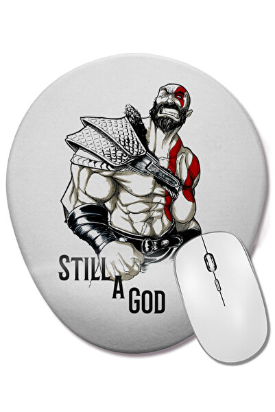 BASKI DÜNYASI Kratos Still A God Mouse Pad oval cu suport pentru încheietura ...