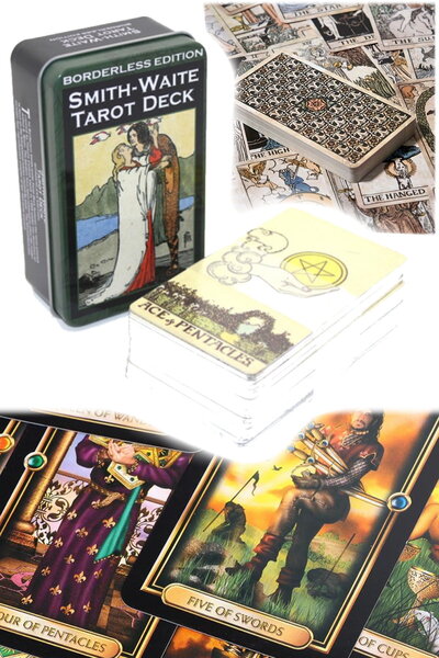 Munico Smith-Waite Tarot Kartı Serisi Tarot Oracle Kart Kurulu Oyun Kartı Met...