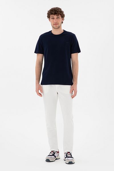 U.S. Polo Assn. Ανδρικό Slim Fit Straight Leg Ecru Sweatpants 50298020-vr019