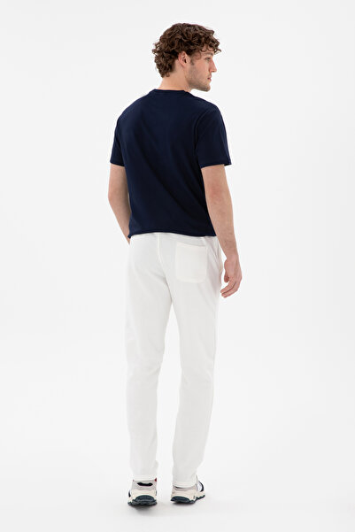 U.S. Polo Assn. Erkek Slim Fit Düz Paça Ekru Eşofman Altı 50298020-VR019