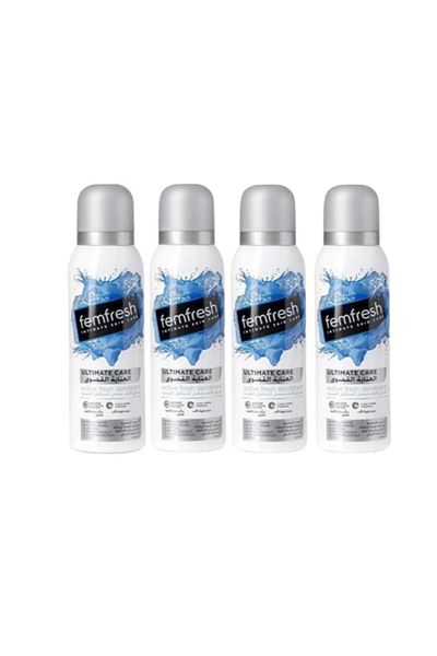 Femfresh 4 pieces of Fem Fresh Refreshing Soothing Spray for Sensitive Areas Care 125 ml
