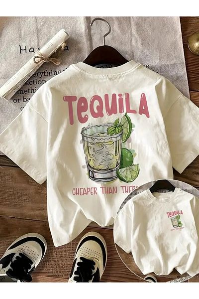Gofeel Harajuku Street Tequila με λεπτομέρεια Unisex κοντομάνικο μπλουζάκι