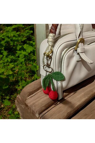 not cool. Handmade Cherry Charm Bag Accessory & Keychain