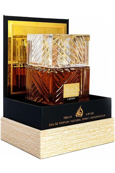 lattafa عطر خمرة للجنسين - أو دي بارفان، 3.4 أونصة