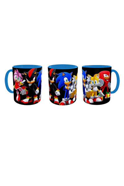 ALPŞAN TİCARET Sonic Kupa Sonik Bardak Sonik Mug Beyaz Kupa Renkli Kupalar